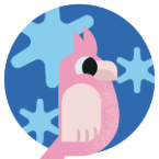 Ícone de pássaro azul – acompanhamento psicológico para adultos Ninho de Palavras